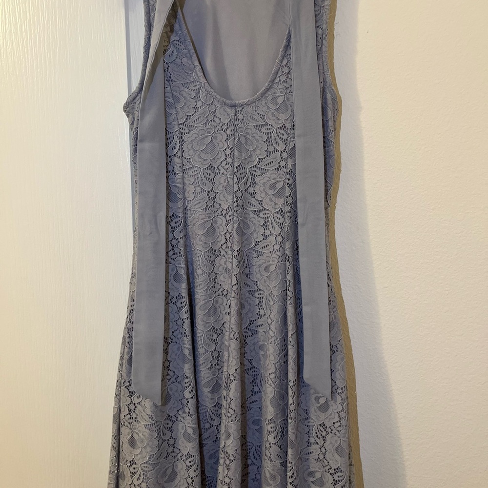 Elegant Gray Lace Dress